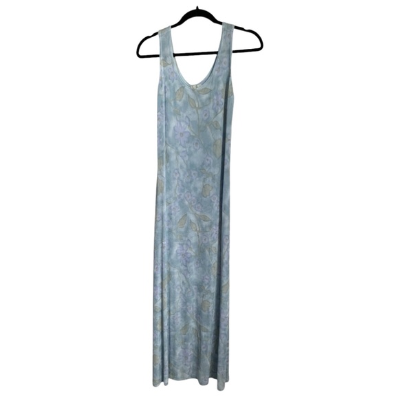 Vintage 90s Y2K Dress Tank Dior Dress Size Large Acetate Slinky Sleeveless Maxi - Picture 1 of 6